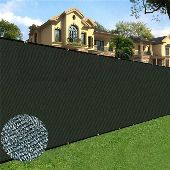 6 ft x 50 ft Privacy Screen Fence Heavy Duty Fencing Mesh Shade  (Green) - Picture 1 of 6